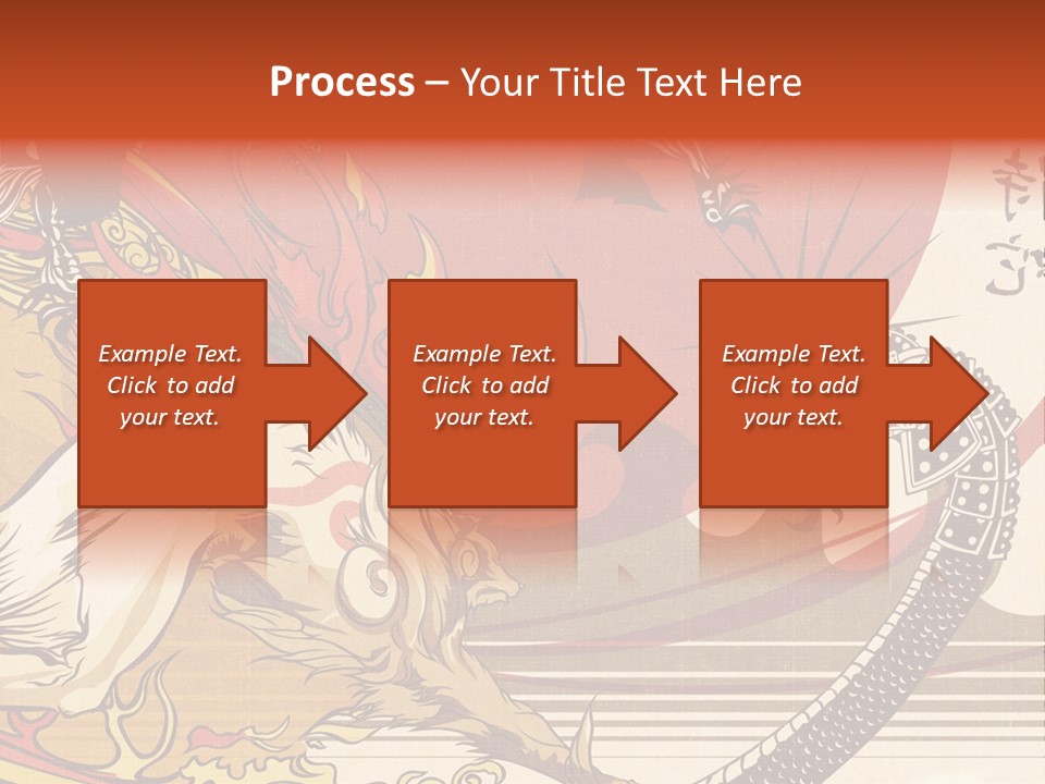 A Picture Of A Dragon And A Man On A Horse PowerPoint Template