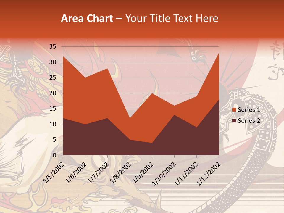 A Picture Of A Dragon And A Man On A Horse PowerPoint Template