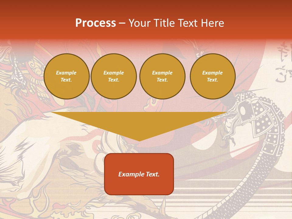 A Picture Of A Dragon And A Man On A Horse PowerPoint Template