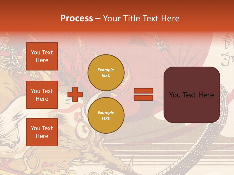 A Picture Of A Dragon And A Man On A Horse PowerPoint Template