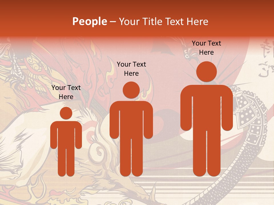 A Picture Of A Dragon And A Man On A Horse PowerPoint Template