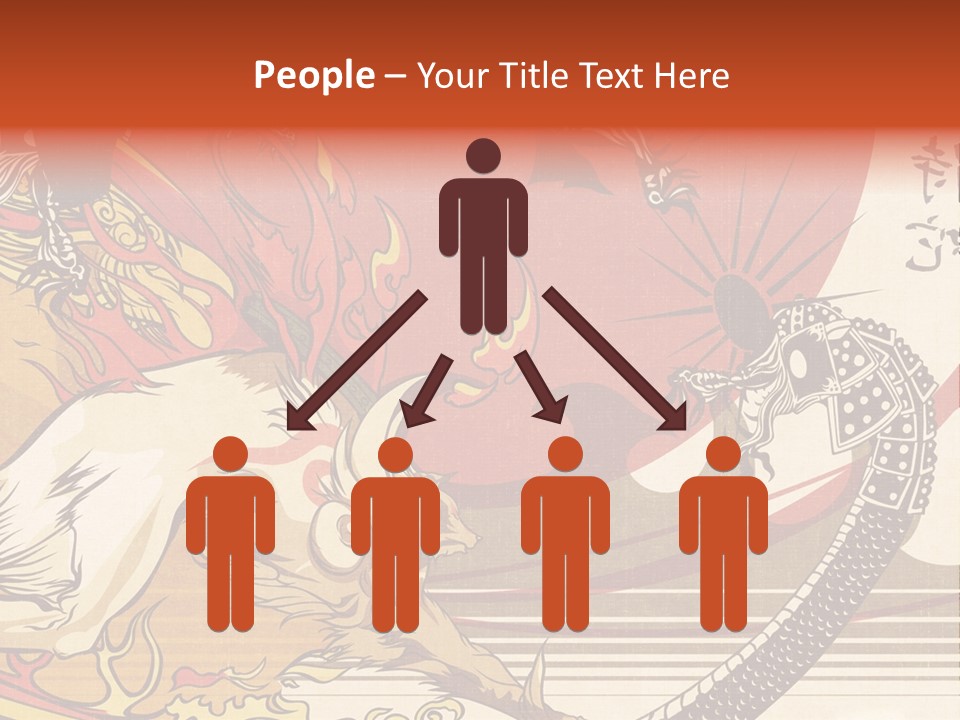 A Picture Of A Dragon And A Man On A Horse PowerPoint Template