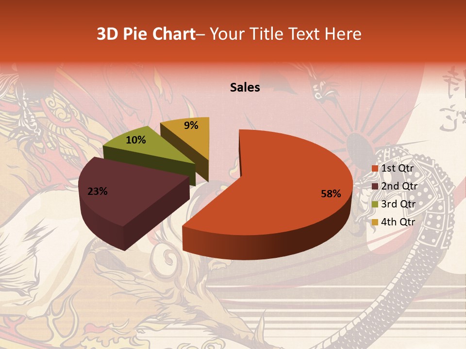 A Picture Of A Dragon And A Man On A Horse PowerPoint Template