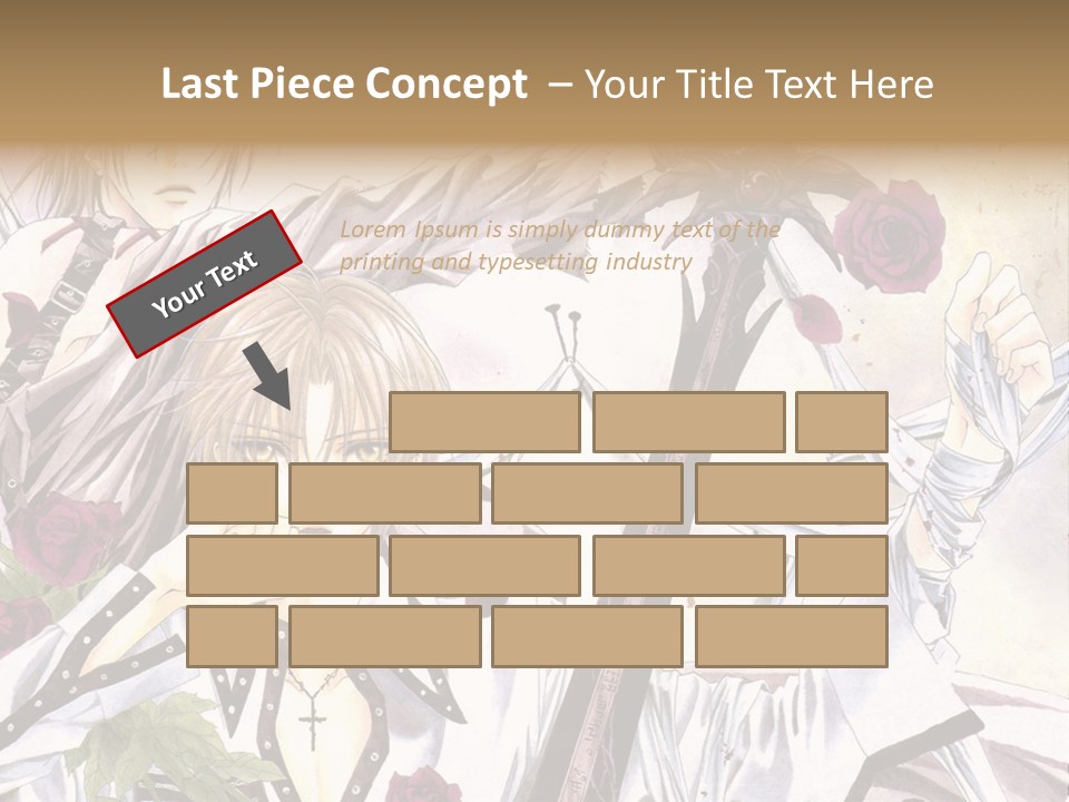 A Couple Of Anime Characters Standing Next To Each Other PowerPoint Template