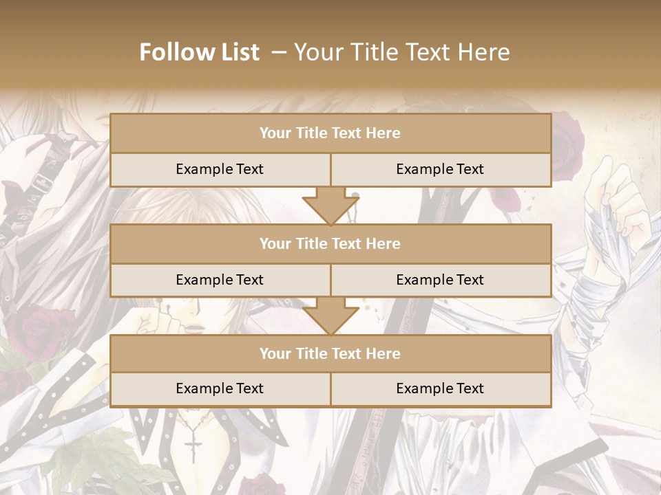 A Couple Of Anime Characters Standing Next To Each Other PowerPoint Template