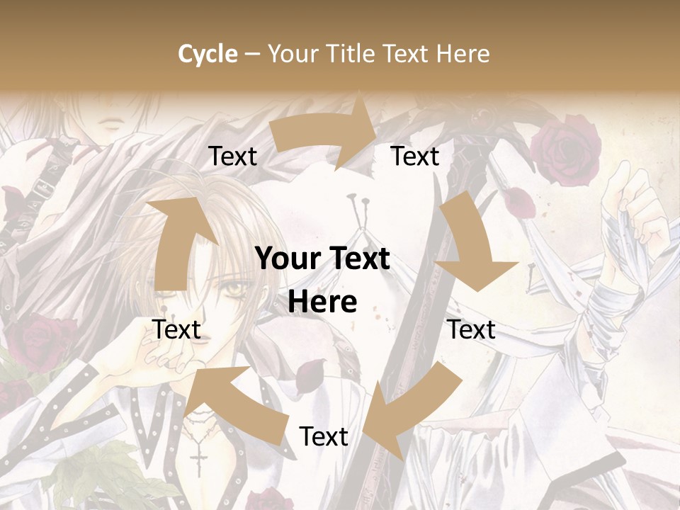 A Couple Of Anime Characters Standing Next To Each Other PowerPoint Template