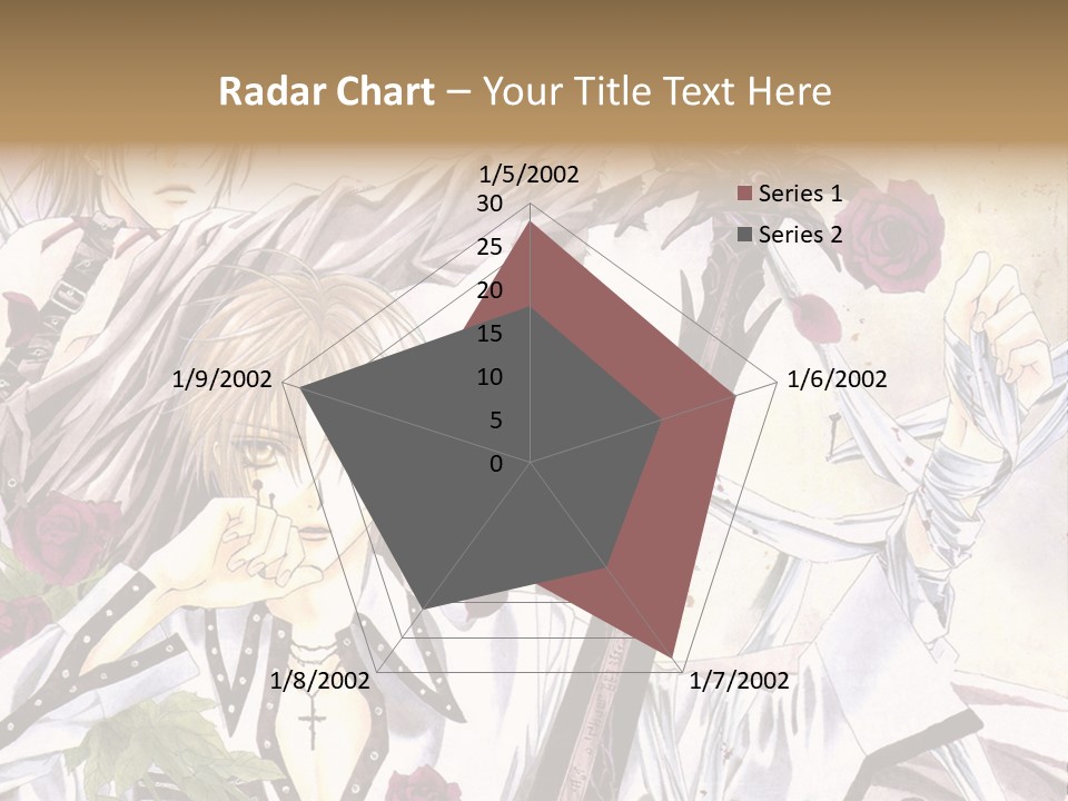 A Couple Of Anime Characters Standing Next To Each Other PowerPoint Template