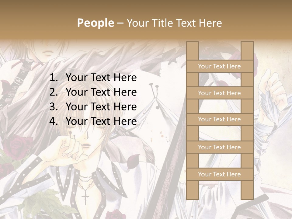 A Couple Of Anime Characters Standing Next To Each Other PowerPoint Template