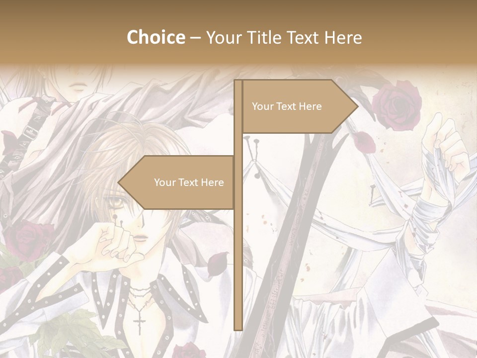 A Couple Of Anime Characters Standing Next To Each Other PowerPoint Template