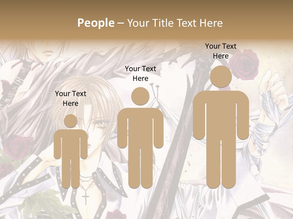 A Couple Of Anime Characters Standing Next To Each Other PowerPoint Template