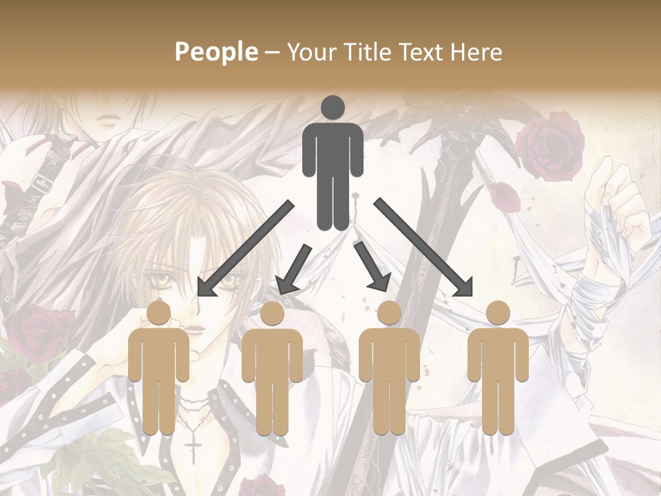 A Couple Of Anime Characters Standing Next To Each Other PowerPoint Template