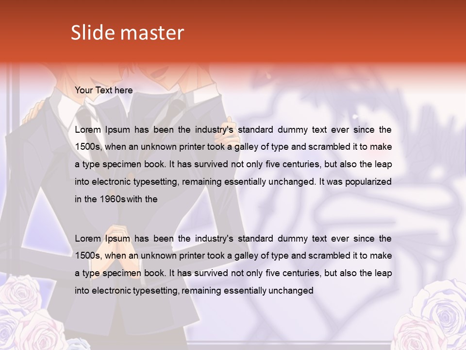 A Couple Of People That Are Standing Next To Each Other PowerPoint Template