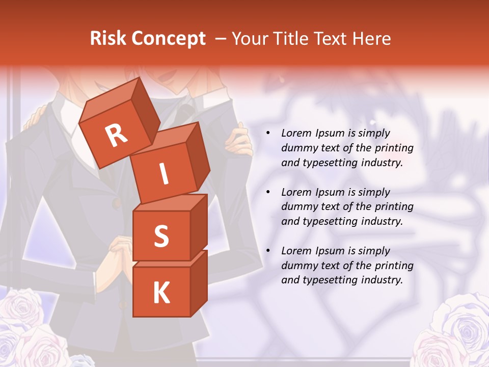 A Couple Of People That Are Standing Next To Each Other PowerPoint Template