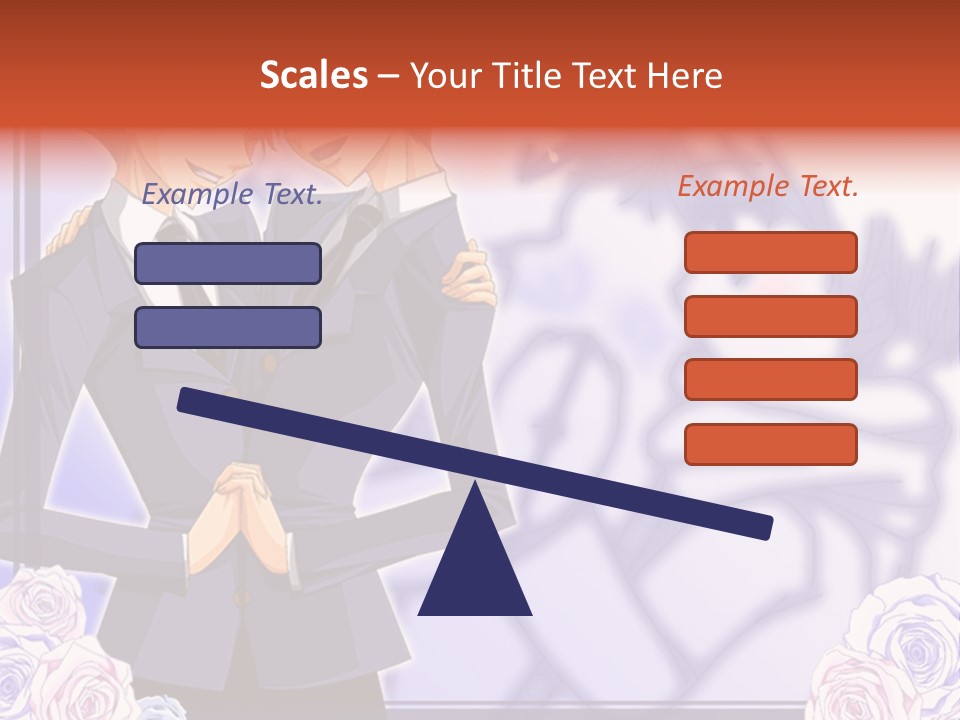 A Couple Of People That Are Standing Next To Each Other PowerPoint Template