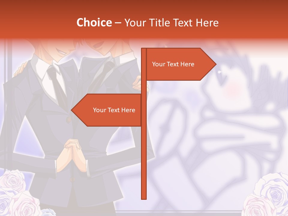 A Couple Of People That Are Standing Next To Each Other PowerPoint Template
