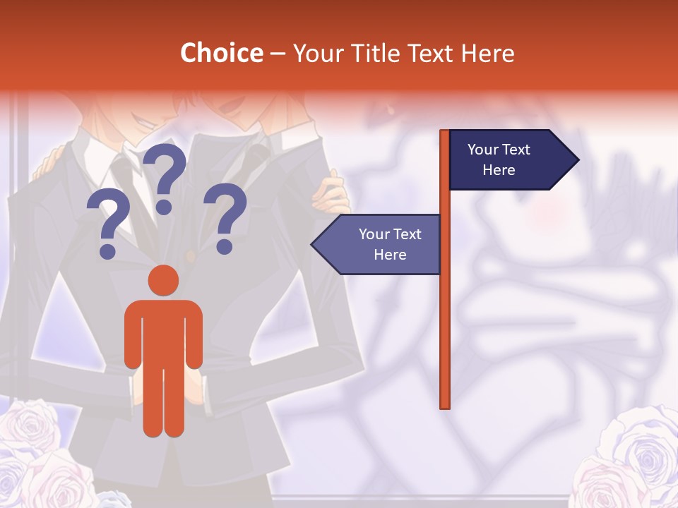 A Couple Of People That Are Standing Next To Each Other PowerPoint Template