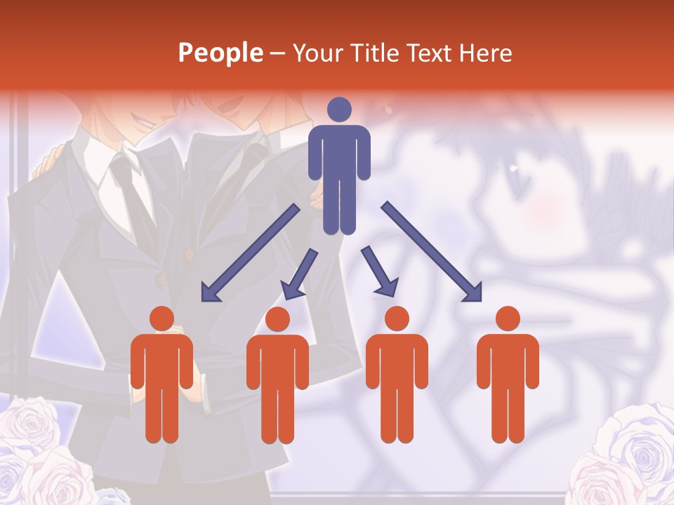 A Couple Of People That Are Standing Next To Each Other PowerPoint Template