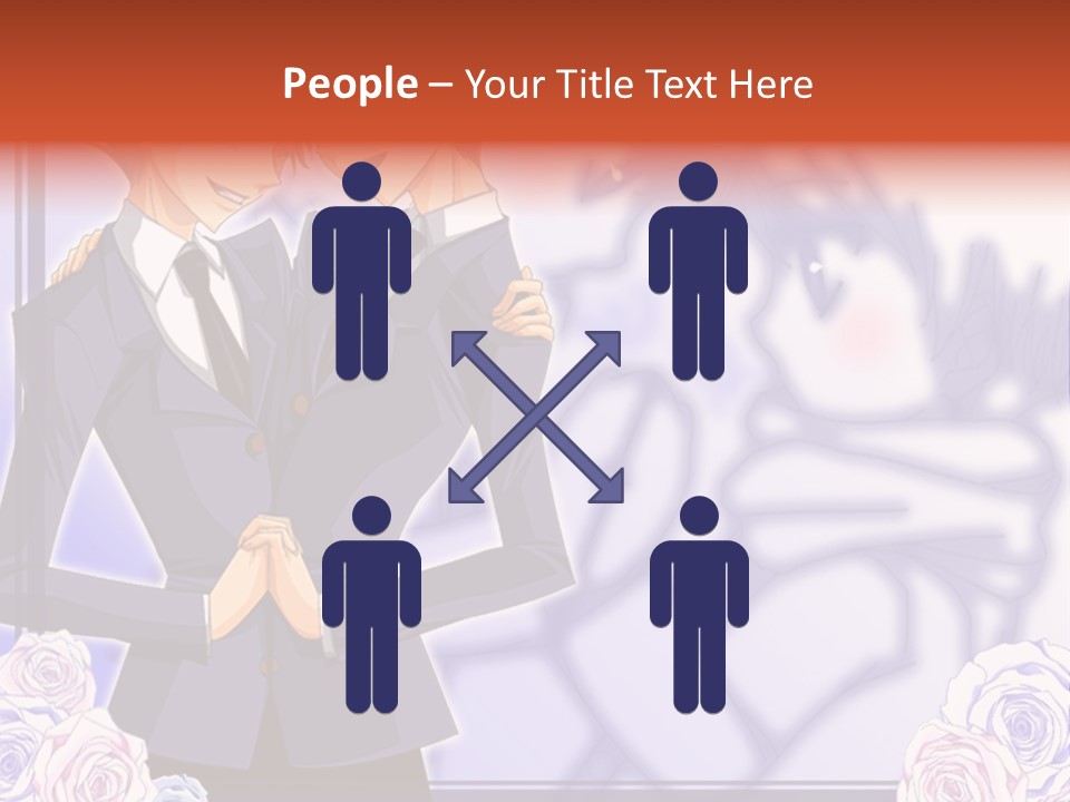 A Couple Of People That Are Standing Next To Each Other PowerPoint Template