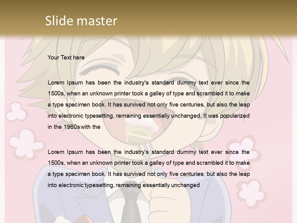 A Person In A Suit Holding A Piece Of Cake PowerPoint Template