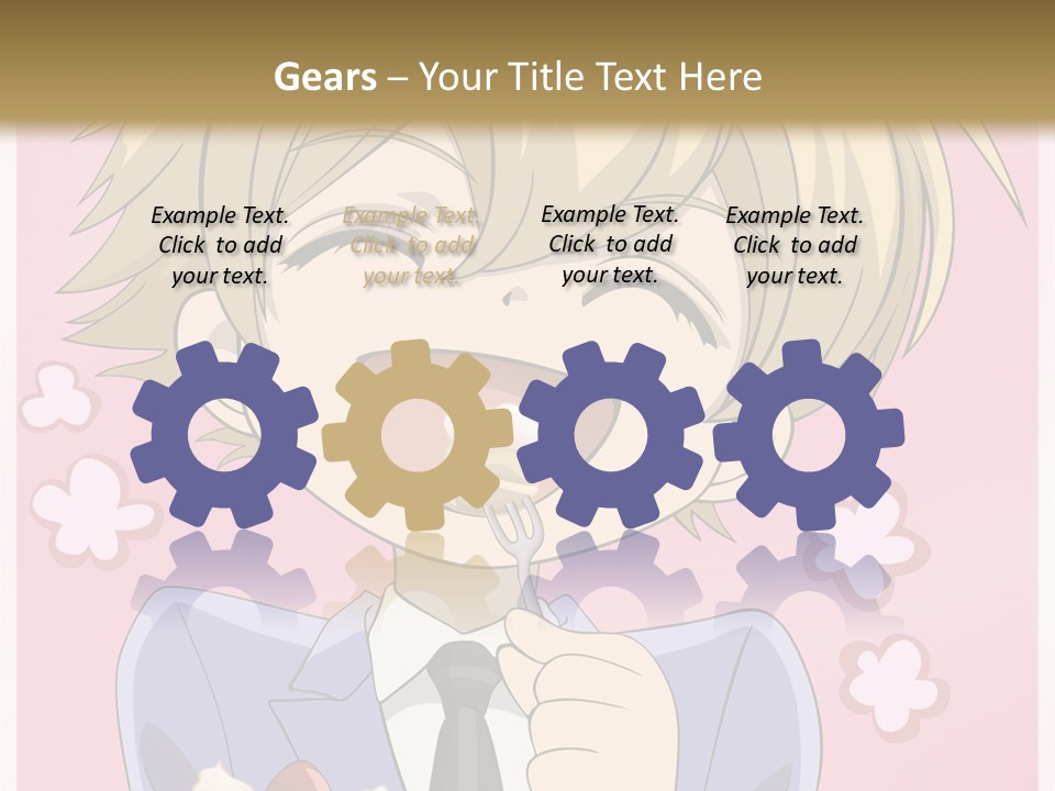 A Person In A Suit Holding A Piece Of Cake PowerPoint Template