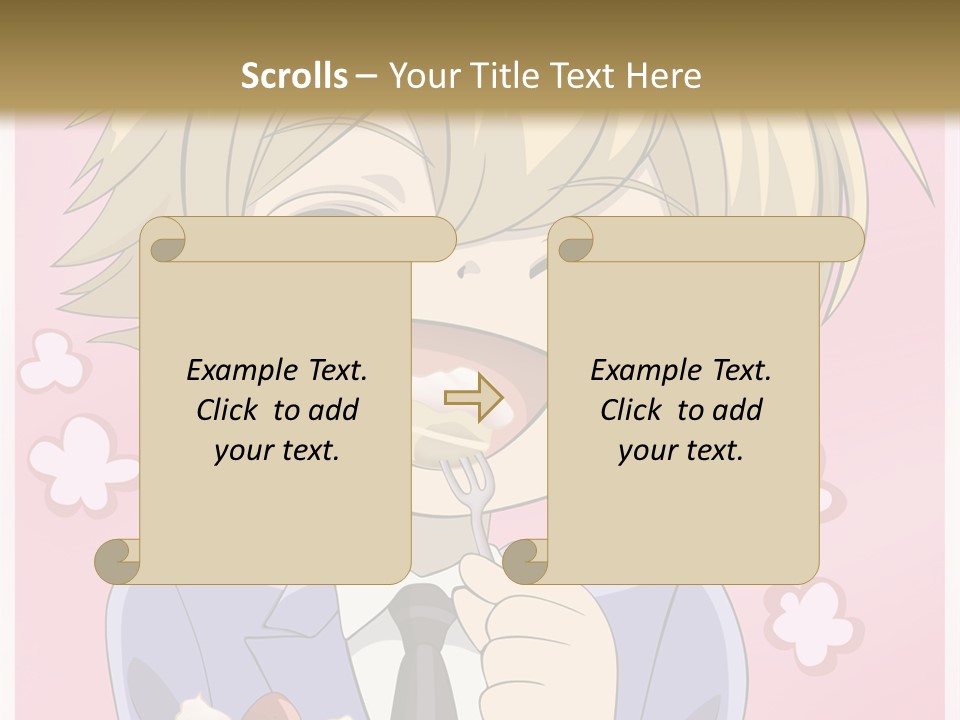 A Person In A Suit Holding A Piece Of Cake PowerPoint Template