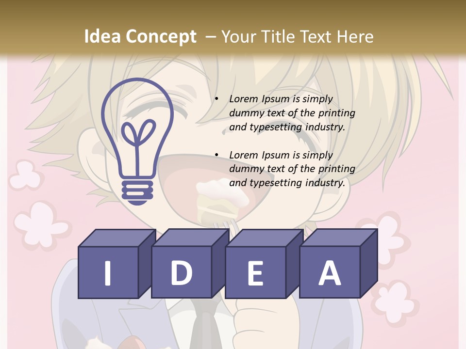 A Person In A Suit Holding A Piece Of Cake PowerPoint Template