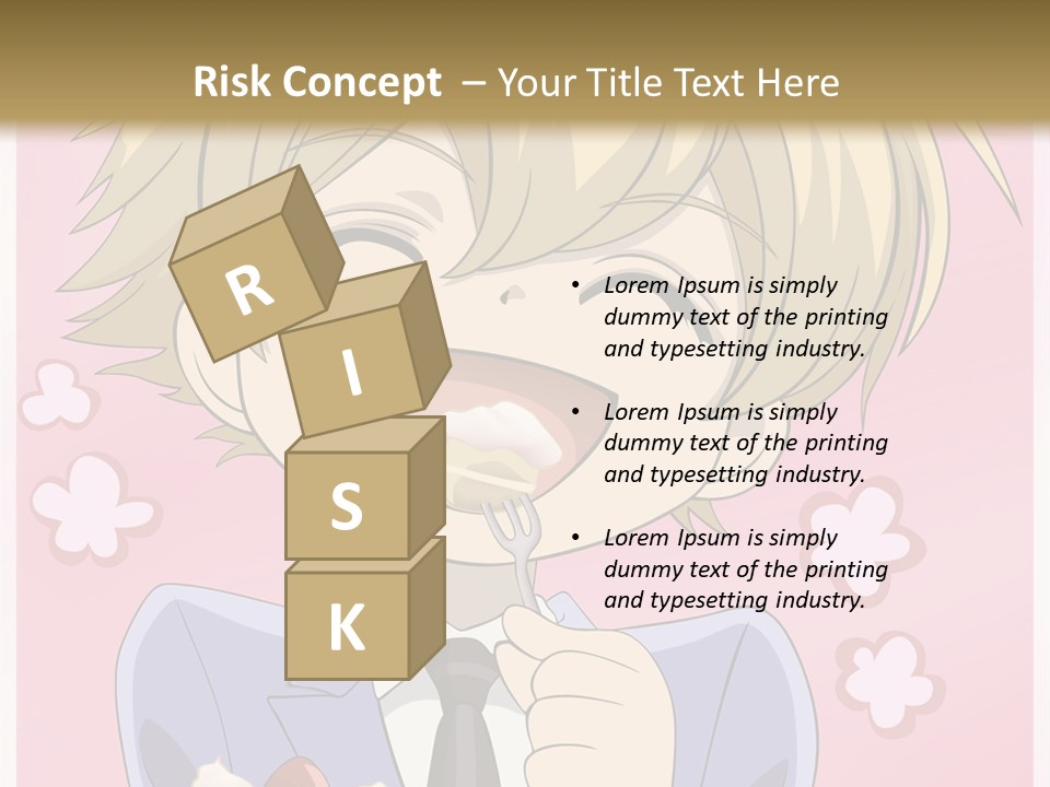 A Person In A Suit Holding A Piece Of Cake PowerPoint Template