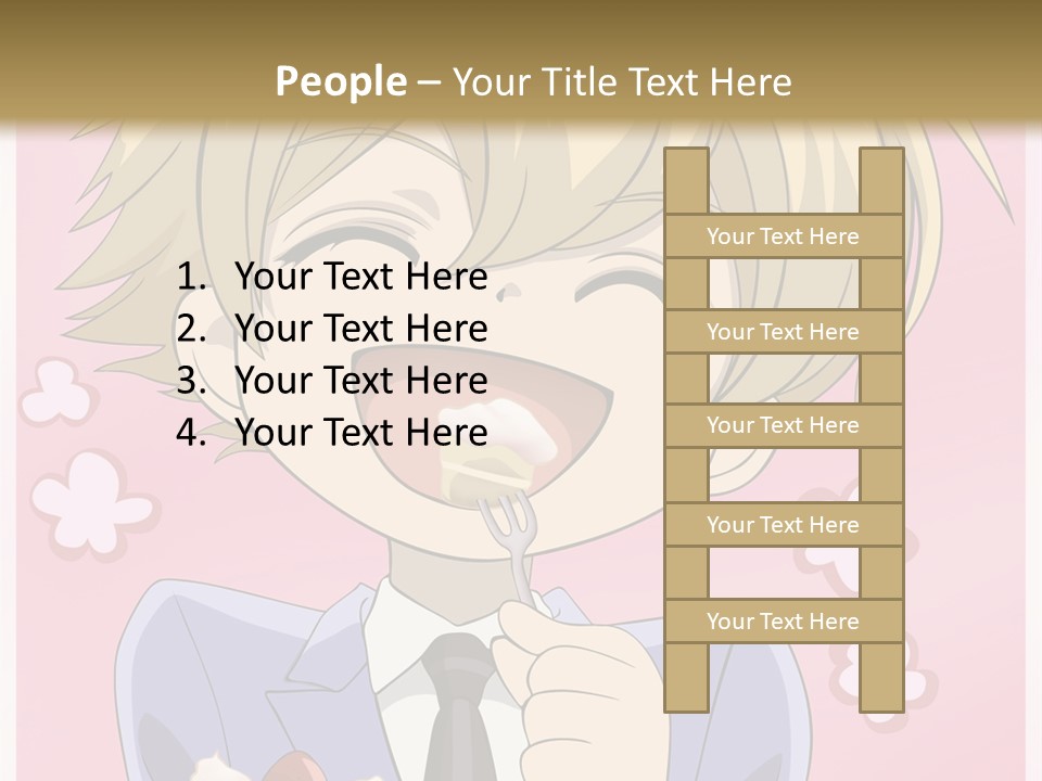 A Person In A Suit Holding A Piece Of Cake PowerPoint Template