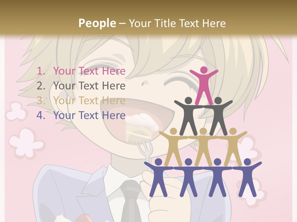 A Person In A Suit Holding A Piece Of Cake PowerPoint Template