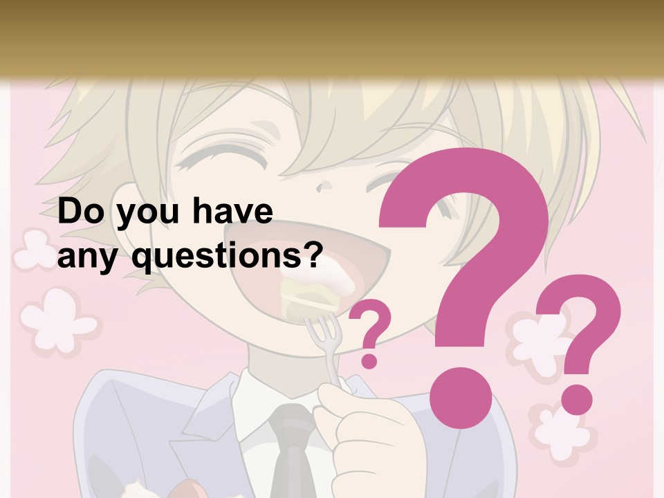 A Person In A Suit Holding A Piece Of Cake PowerPoint Template