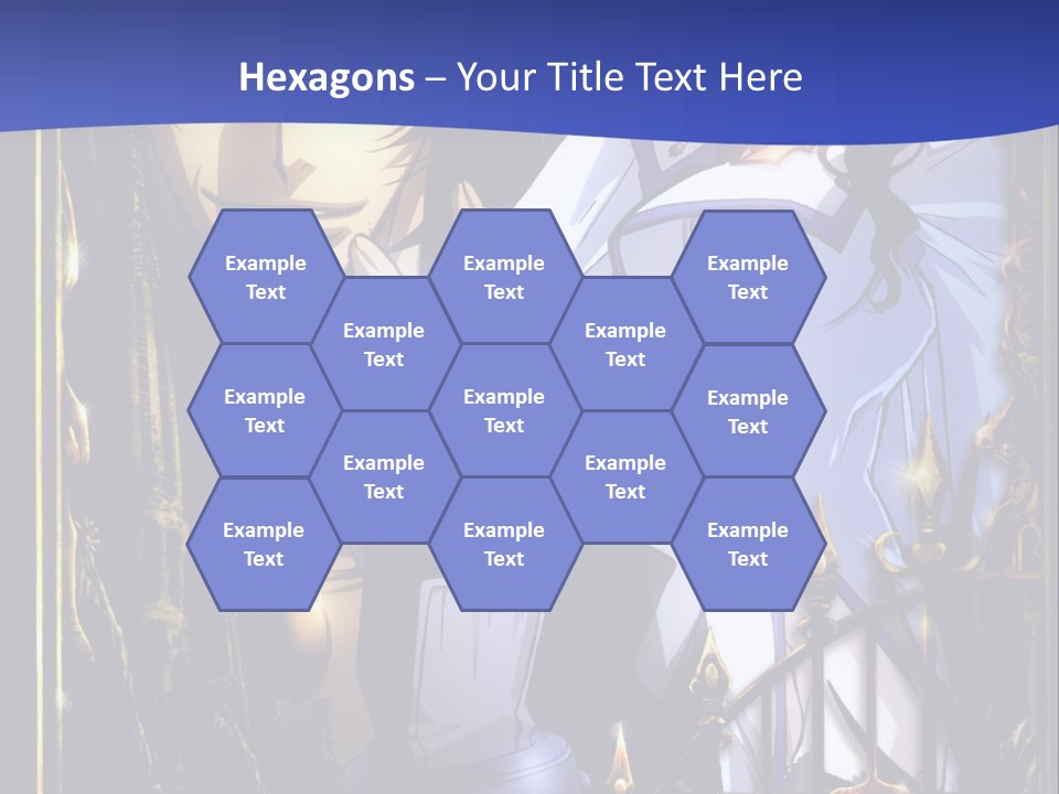 A Couple Of Anime Characters In Front Of A Blue Background PowerPoint Template