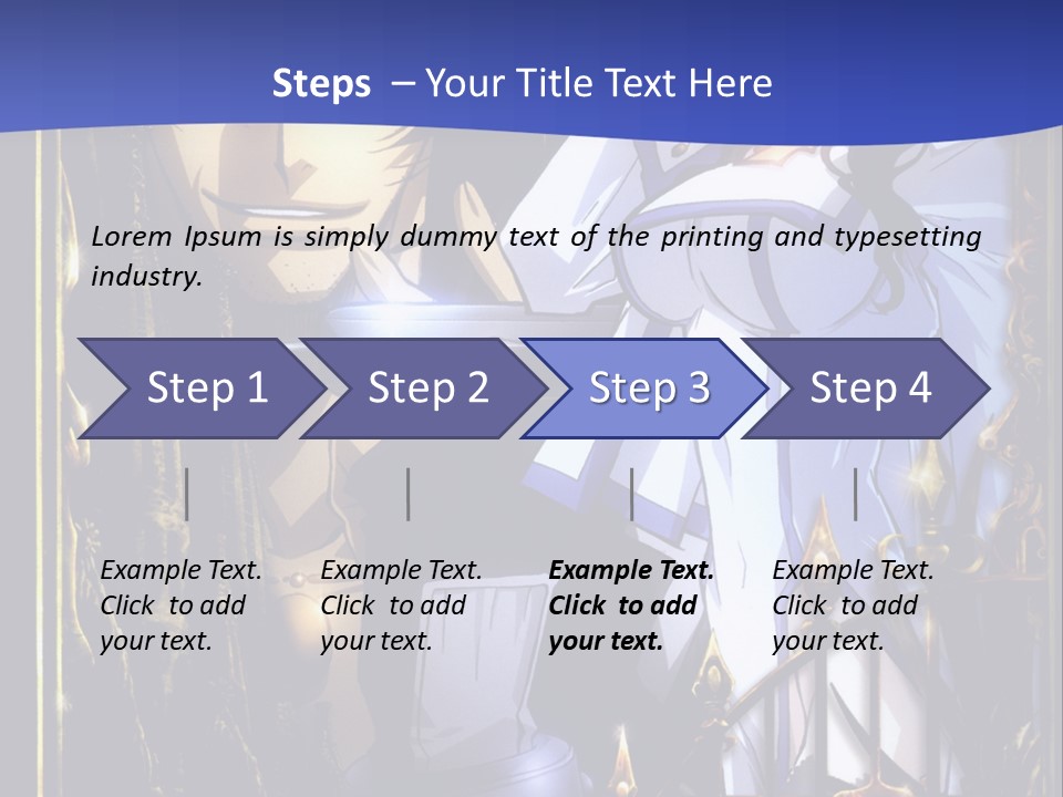 A Couple Of Anime Characters In Front Of A Blue Background PowerPoint Template