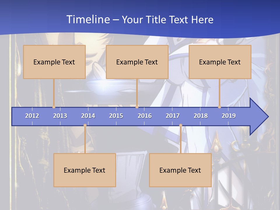 A Couple Of Anime Characters In Front Of A Blue Background PowerPoint Template