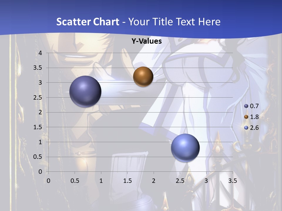 A Couple Of Anime Characters In Front Of A Blue Background PowerPoint Template