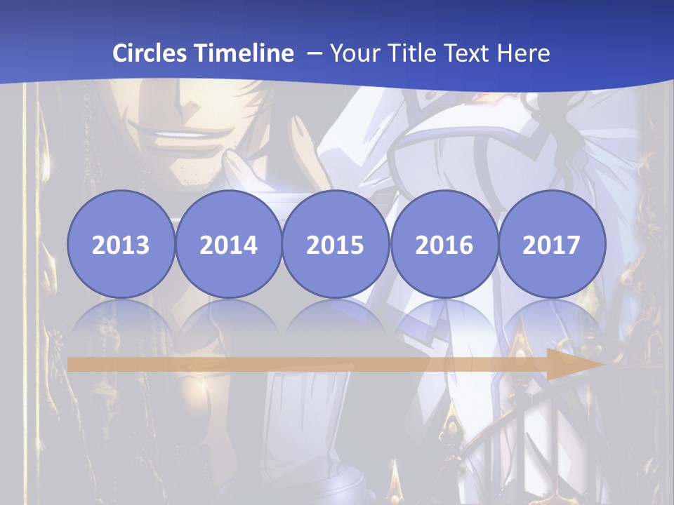 A Couple Of Anime Characters In Front Of A Blue Background PowerPoint Template