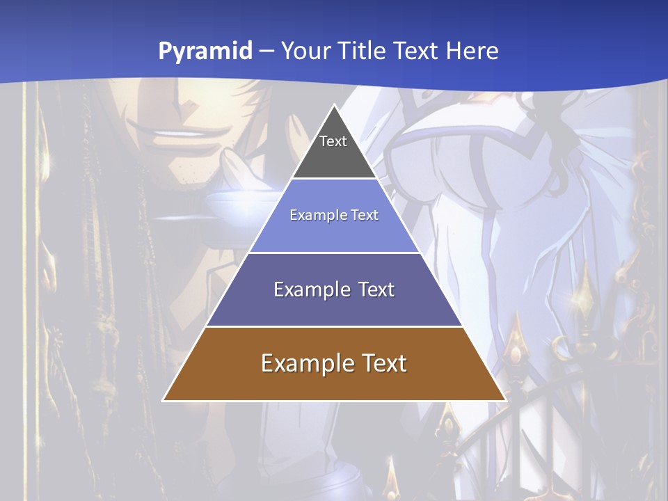 A Couple Of Anime Characters In Front Of A Blue Background PowerPoint Template