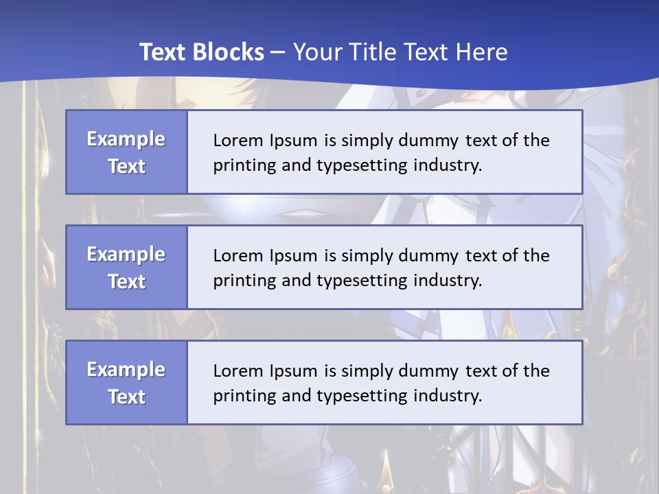 A Couple Of Anime Characters In Front Of A Blue Background PowerPoint Template