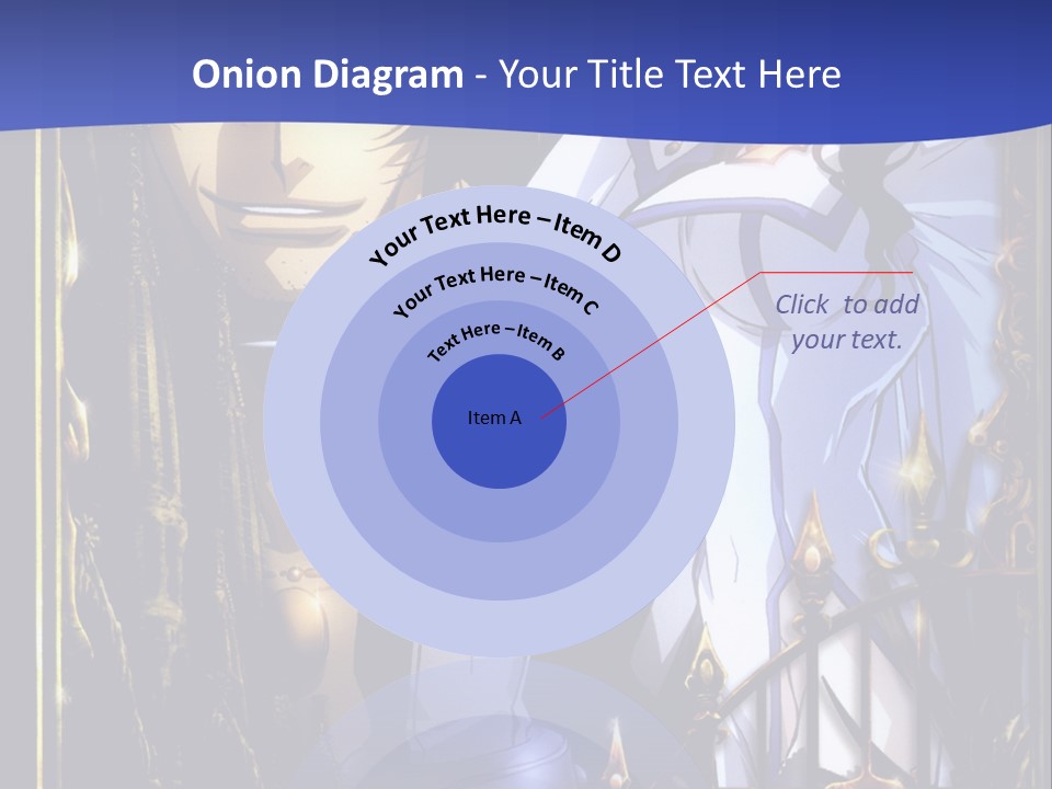 A Couple Of Anime Characters In Front Of A Blue Background PowerPoint Template
