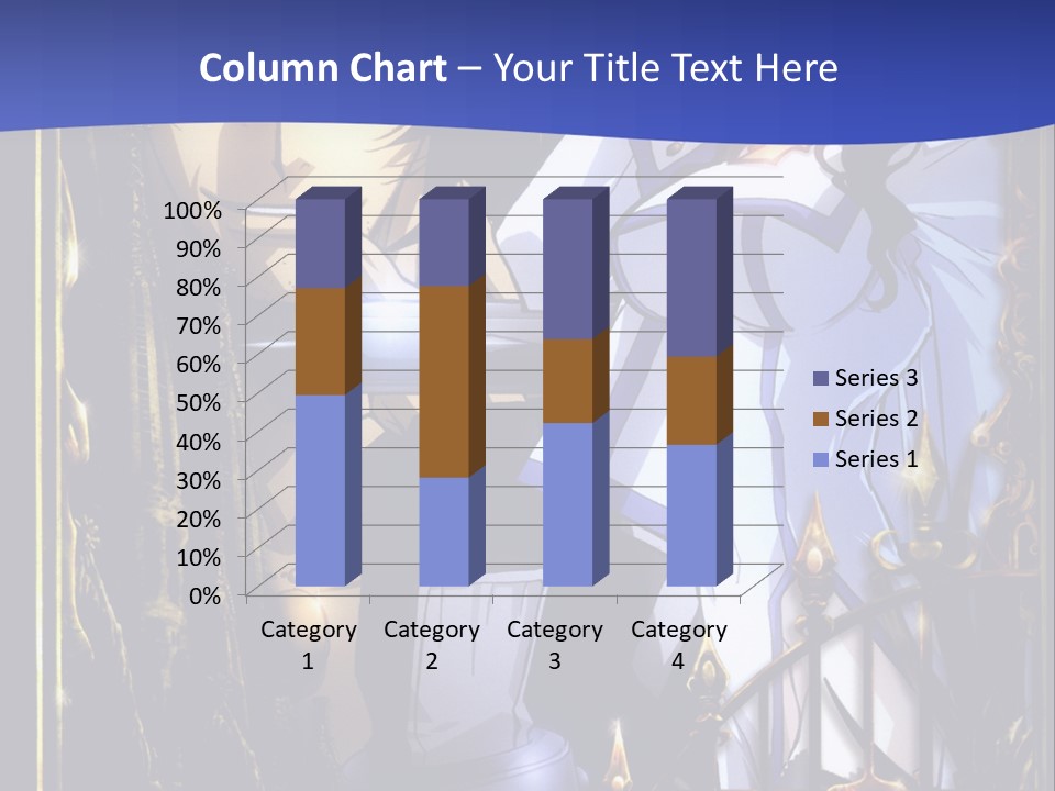 A Couple Of Anime Characters In Front Of A Blue Background PowerPoint Template