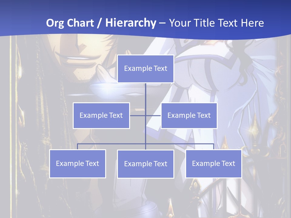 A Couple Of Anime Characters In Front Of A Blue Background PowerPoint Template
