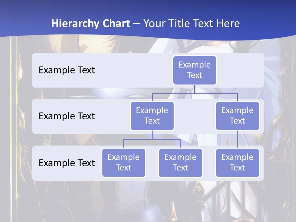 A Couple Of Anime Characters In Front Of A Blue Background PowerPoint Template