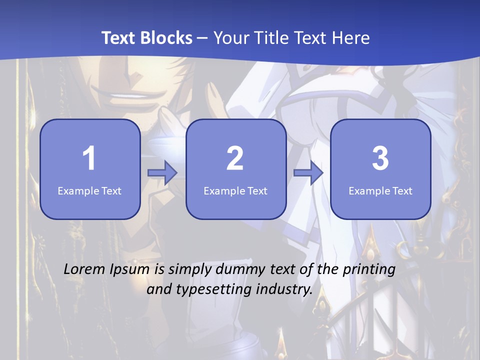 A Couple Of Anime Characters In Front Of A Blue Background PowerPoint Template