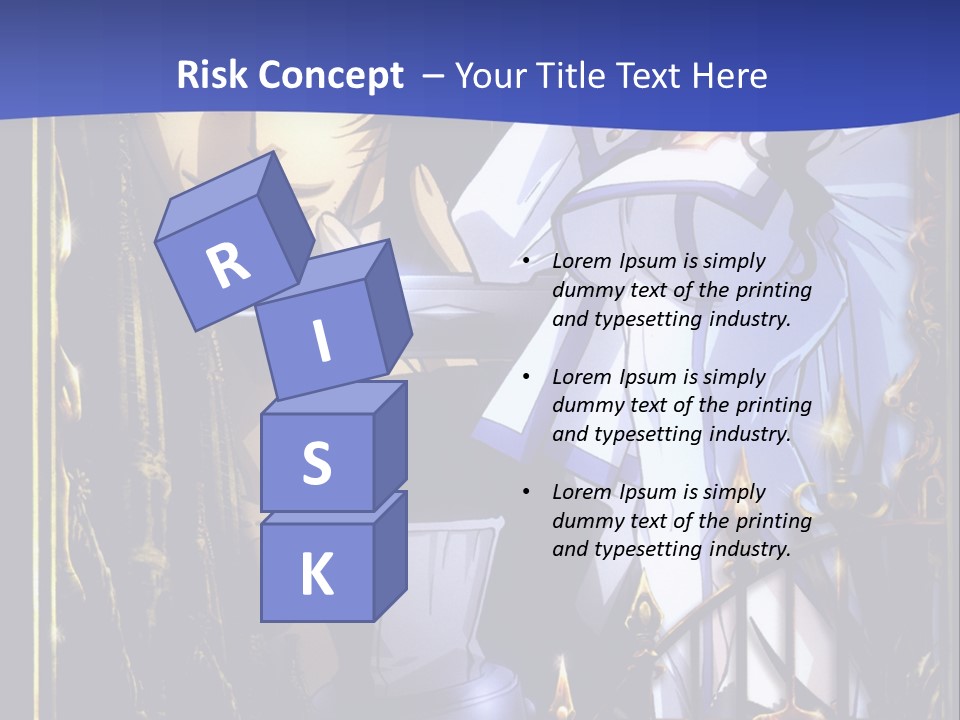 A Couple Of Anime Characters In Front Of A Blue Background PowerPoint Template