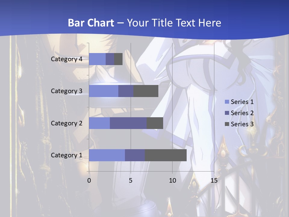 A Couple Of Anime Characters In Front Of A Blue Background PowerPoint Template