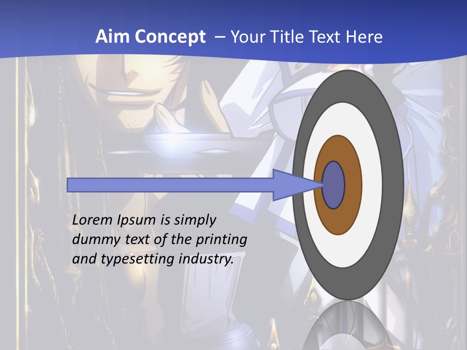 A Couple Of Anime Characters In Front Of A Blue Background PowerPoint Template