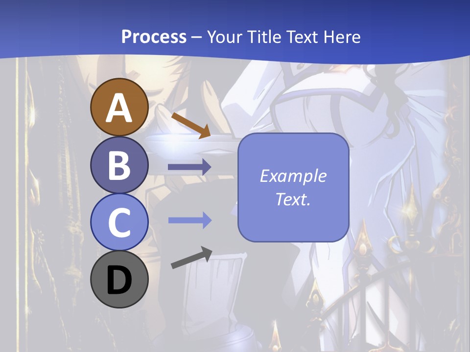 A Couple Of Anime Characters In Front Of A Blue Background PowerPoint Template