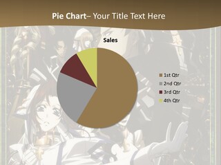 A Group Of Anime Characters On A Brown Background PowerPoint Template