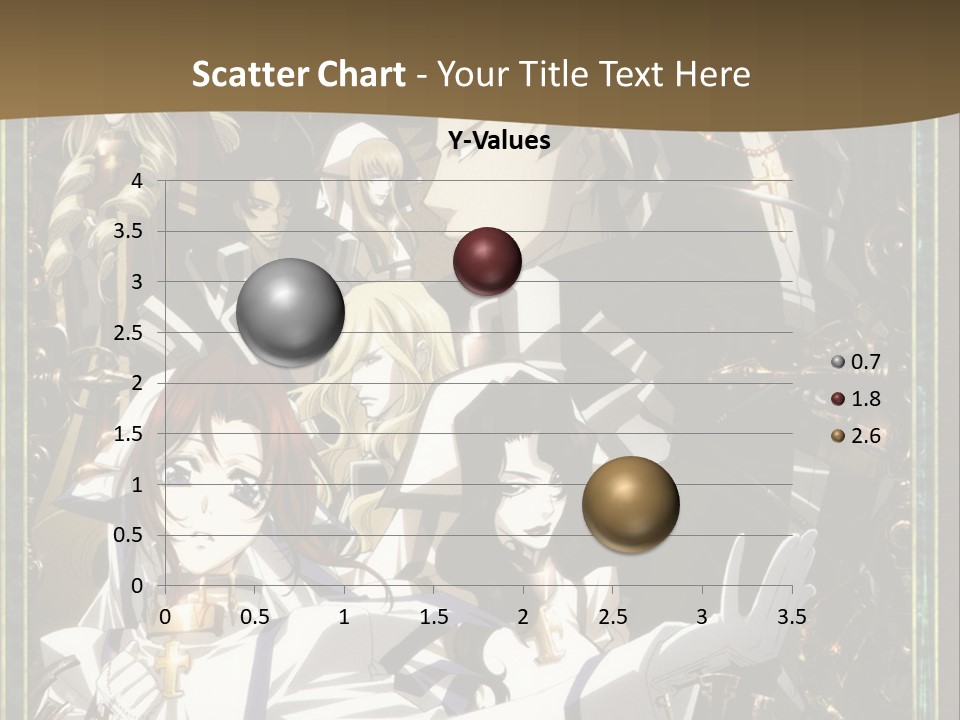 A Group Of Anime Characters On A Brown Background PowerPoint Template