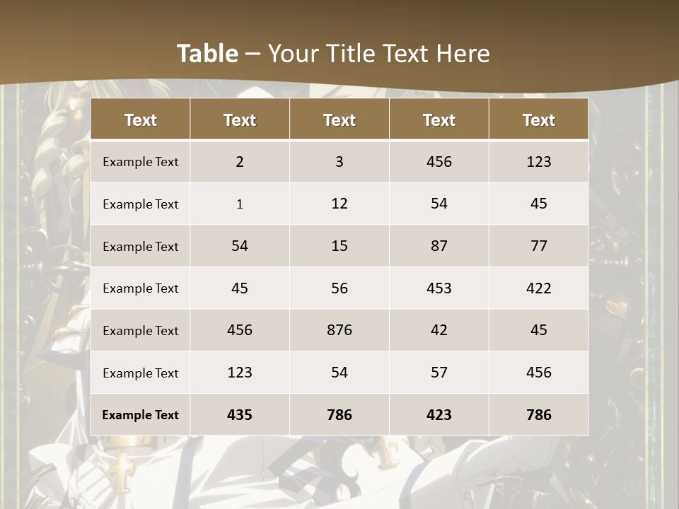 A Group Of Anime Characters On A Brown Background PowerPoint Template