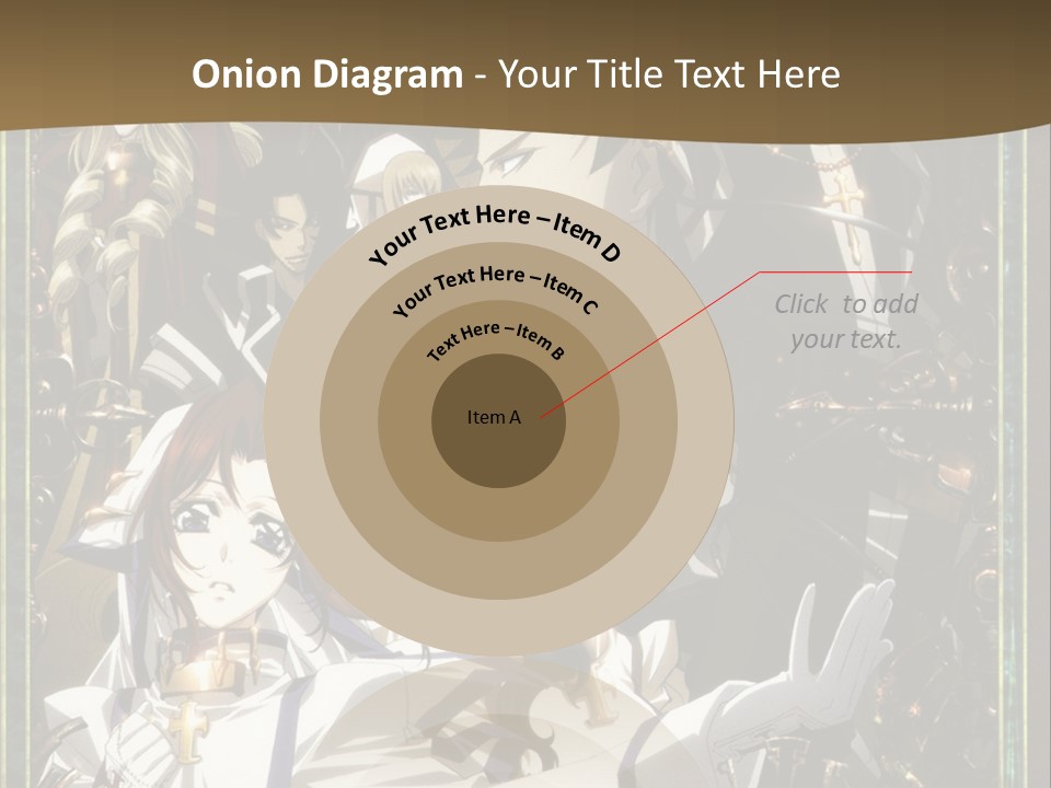 A Group Of Anime Characters On A Brown Background PowerPoint Template